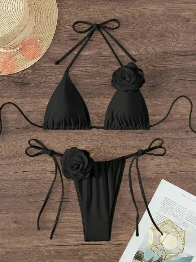 Seksowne bikini z kwiatami