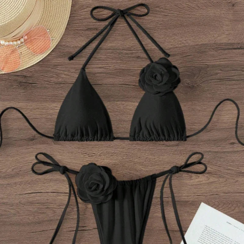 Seksowne bikini z kwiatami