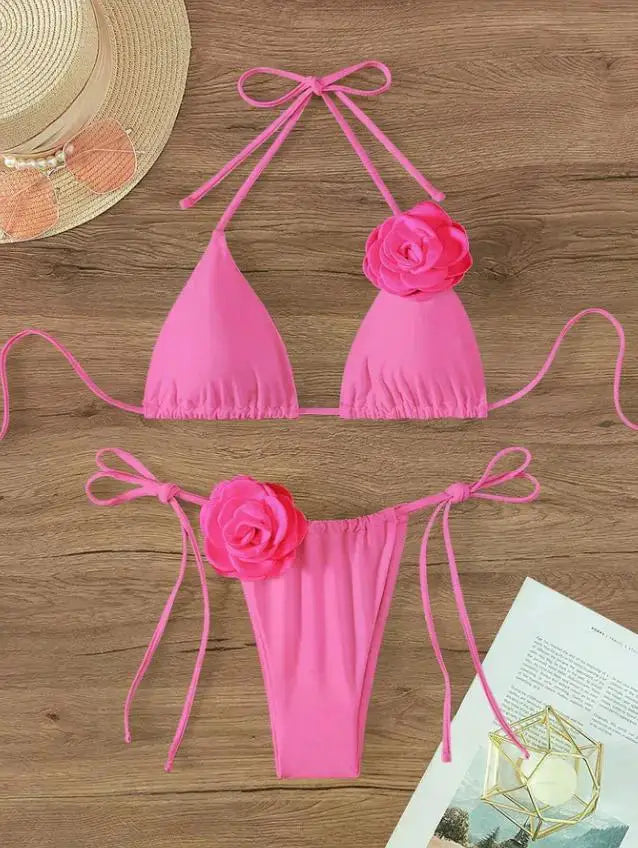 Seksowne bikini z kwiatami