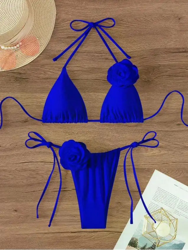 Seksowne bikini z kwiatami