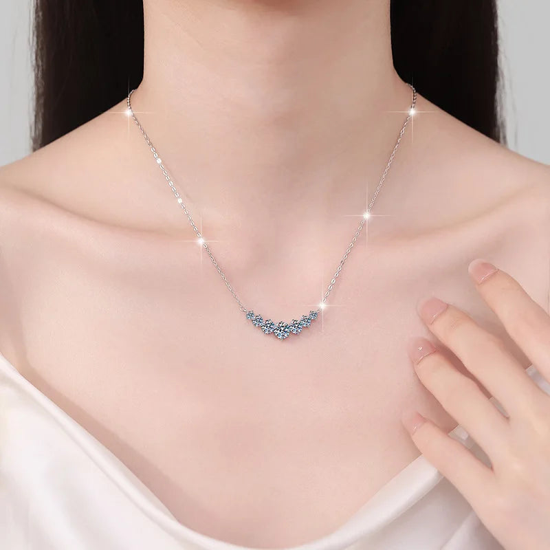 Elegancki Naszyjnik Damski z Moissanitem i Srebra Próby 925 - Biżuteria Ślubna i na Prezent