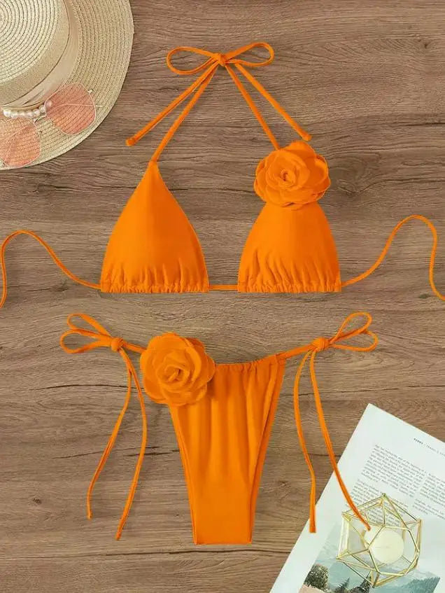 Seksowne bikini z kwiatami