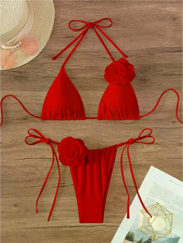 Seksowne bikini z kwiatami